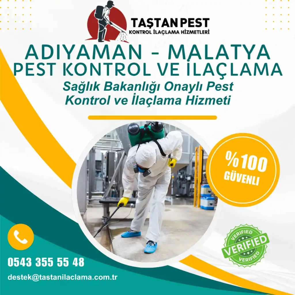 Adıyaman acil böcek ve haşere ilaçlama - 7/24 Taştan İlaçlama hizmeti
